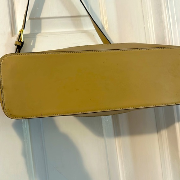 NWOT Etienne Aigner Brown Leather and Wicker Two Side Pockets Zippered Handbag - Picture 5 of 13